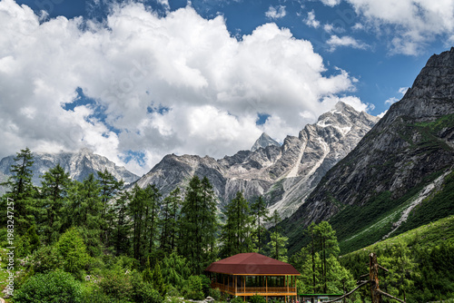 Bipenggou Scenic Area, Lixian County, Aba Tibetan and Qiang Autonomous Prefecture, Sichuan Province, China.