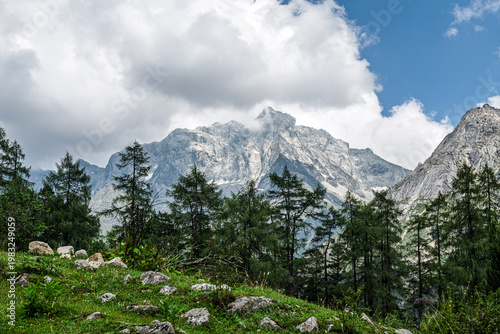 Bipenggou Scenic Area, Lixian County, Aba Tibetan and Qiang Autonomous Prefecture, Sichuan Province, China.