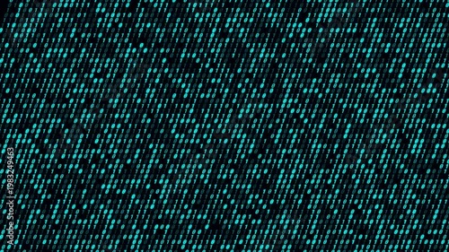 Cybernetic Binary Code Data Stream Wall 4K