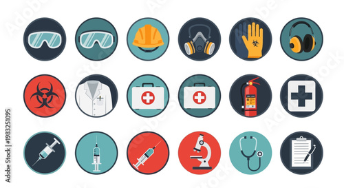 Medical Health Care Symbols Icons Set.