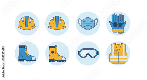 Safety equipment for industrial workers.