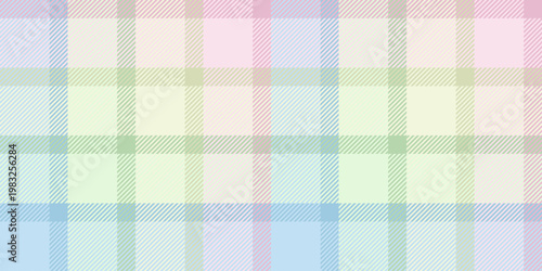 Multicolor pastel pattern for spring design, Scottish seamless tartan check
