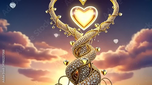 Golden Heart Tree of Love and Life.