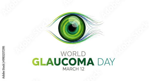 Glaucoma awareness eye health campaign symbol.