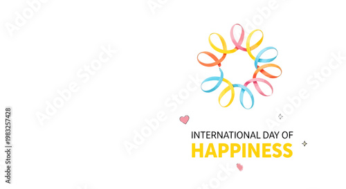 International Day of Happiness Logo Design.