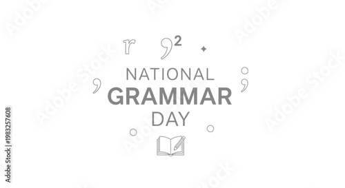 National Grammar Day Educational Poster.