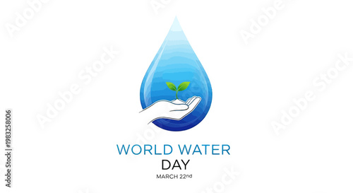 World Water Day Logo Design.