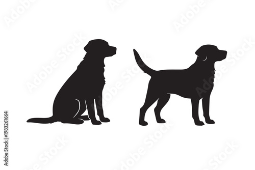 dog silhouette vector