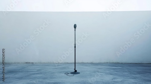 Vintage microphone on a stand