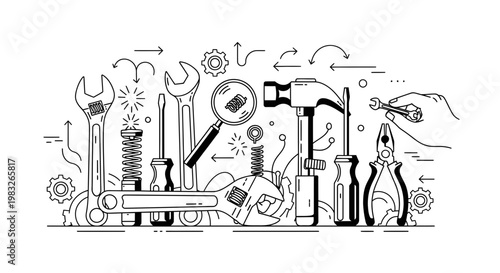 set of kitchen tools