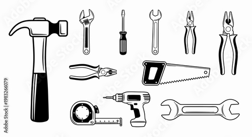 set of tools vector