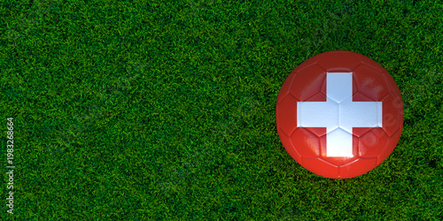 Football Textured With The National Flag Of Switzerland