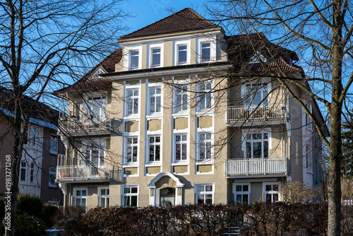 Beautiful historic apartment building in Hamburg