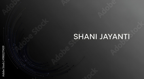 Shani Jayanti, abstract planetary ring pattern embedded on left background