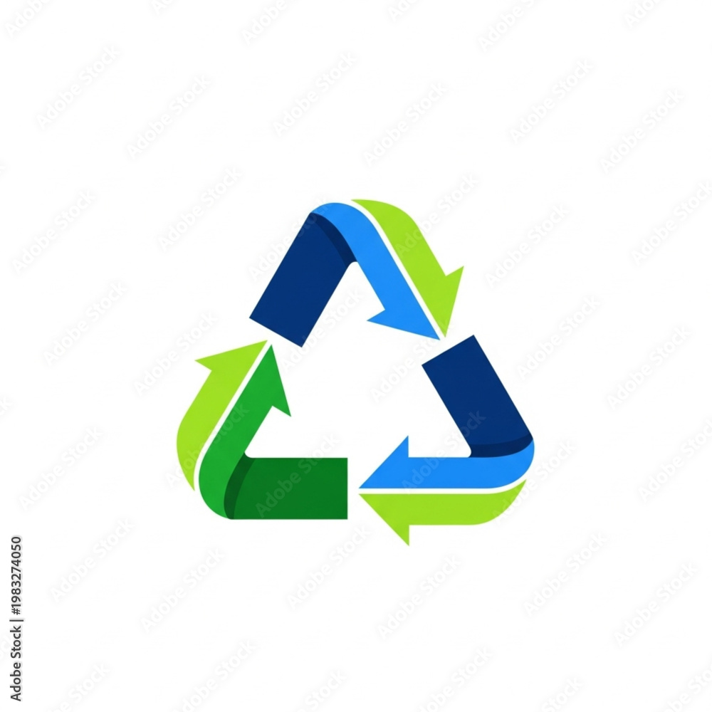 Obraz premium Recycling Symbol with Colorful Arrows.
