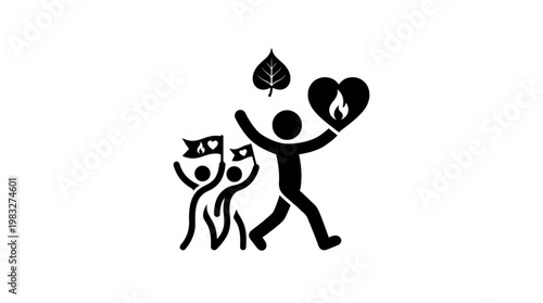 People Celebrating Environmental Awareness and Love