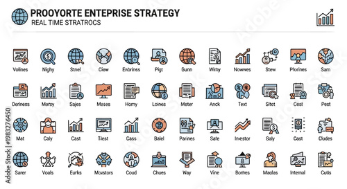 Enterprise Strategy Icons: Real-Time Business Solutions