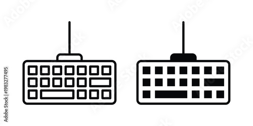 Tableau sur toile Keyboard icon Flat and linear stroke vector design isolated illustration
