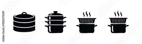 Food Steamer and Pot Icons