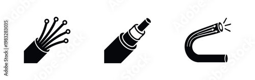 Fiber Optic Cable Icons
