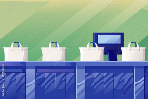 Self service café with customers picking up orders