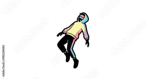 Person wearing a protective suit.