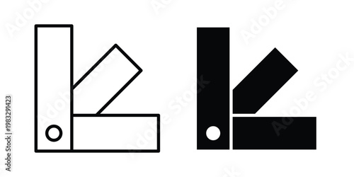 Swatch icon Flat and linear stroke vector design isolated illustration.