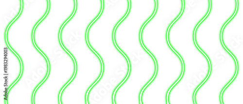Minimalist green wavy lines pattern, abstract vertical neon lime curves, geometric repeating wave background for modern digital design isolated on Transparent Background