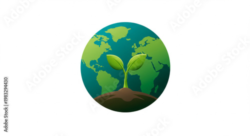 Sprouting Seedlings on Globe Soil.