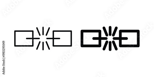 Weakness icon Flat and linear stroke vector design isolated illustration.