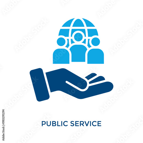 Public Service Icon Dual Tone Style. Vector Illustration For Graphic Design