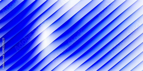 Abstract vertical blue light bar pattern background with glowing cyan center, creating a vibrant digital sound wave or equalizer effect, isolated on