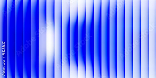 Abstract vertical blue light bar pattern background with glowing cyan center, creating a vibrant digital sound wave or equalizer effect, isolated on