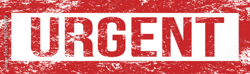 A prominent red stamp with the word URGENT written in bold white letters signifies immediate importance and time sensitivity.
