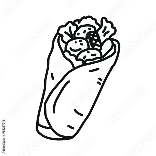 Wrap Sandwich Illustration