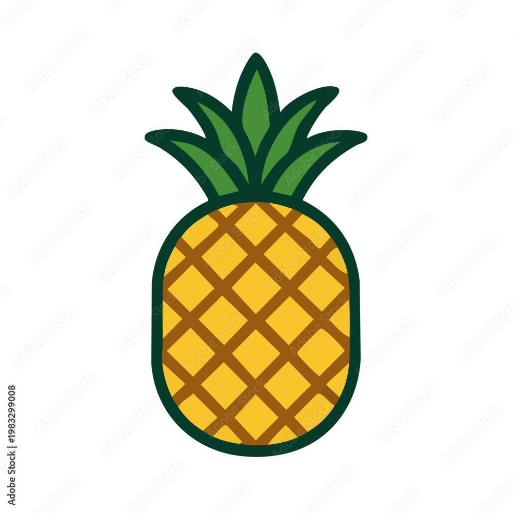 Obraz premium pineapple vector illustration