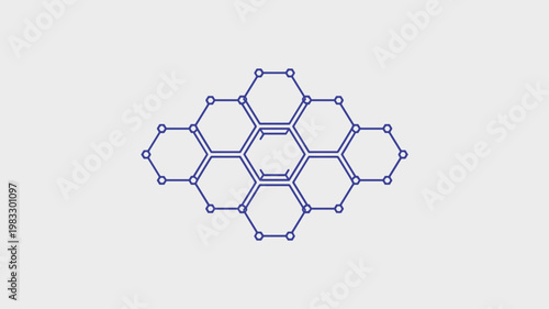 Blue hexagonal cloud icon with data connection points – Suitable for cybersecurity, server networks, or IT consulting brands.