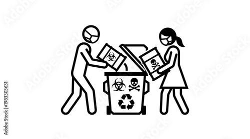 People Disposing of Hazardous Medical Waste