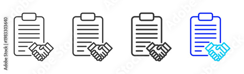 Team Record icon collection creative outline style finance multiple thickness variations for angel investor startup growth business investment modern vector pack