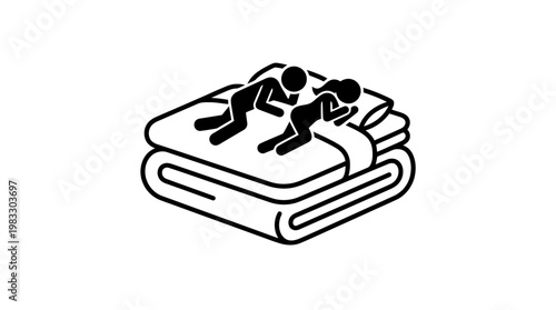 Couple Resting on a Folded Blanket