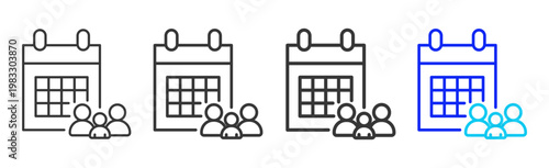 Family Time icon collection creative outline style finance multiple thickness variations for angel investor startup growth business investment modern vector pack