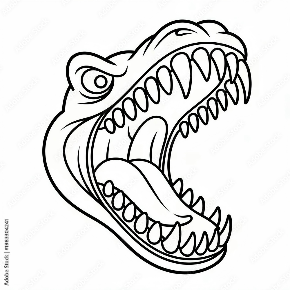 Obraz premium dinosaur head sketch 