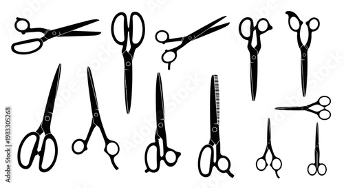 Collection of Scissors in Various Styles.
