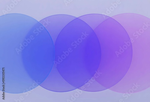 Abstract Pastel Gradient Glass Circles Background in Purple and Pink