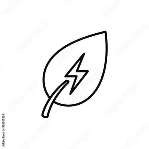 Minimalist Black Leaf with Energy Bolt Icon Free Download Minimalist Black Leaf with Energy Bolt Icon - GFXLoad