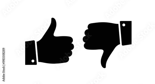 thumb up and down