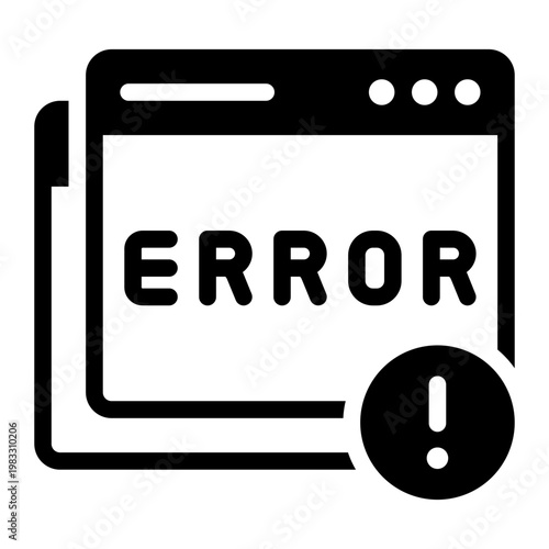 error message glyph icon