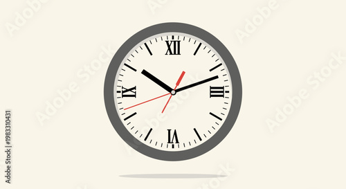 Analog Clock Face with Roman Numerals.