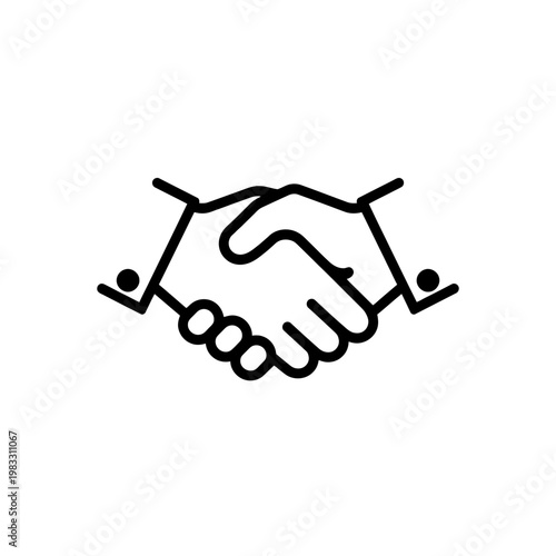 Foto handshake icon vector illustration