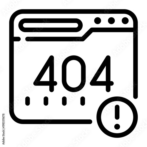 404 error line icon